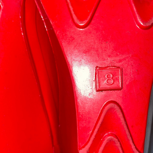 Women's FYF Red & Black Rain Boots Size 8 - Picture 8 of 10